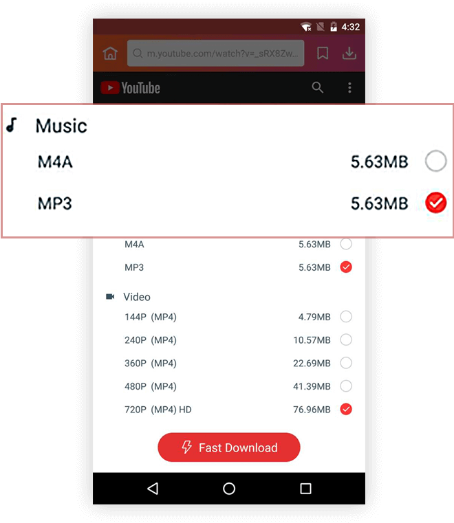 step 2 select mp3 format