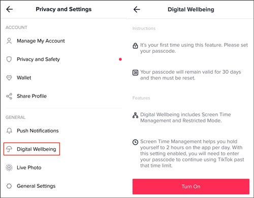 TikTok-digital-wellbeing-settings