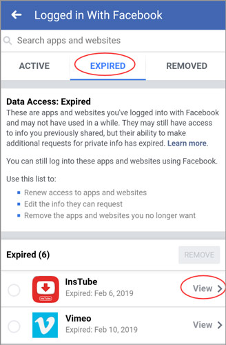 InsTube on Facebook REMOVED list