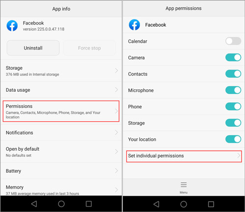 Android Facebook Permissions