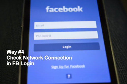 check network connection in FB login