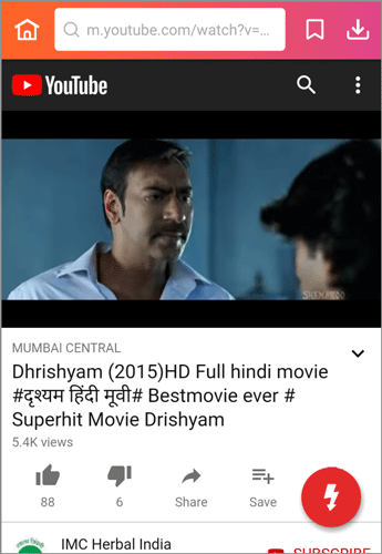 download Hindi movie from YouTube