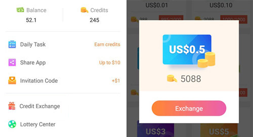 Earn InsTube Credits and Exchange Money