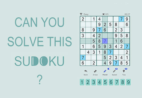 Sudoku Game Can You Solve This Sudoku Puzzle Instube