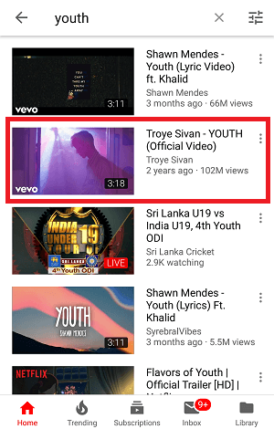 youtube music download folder android