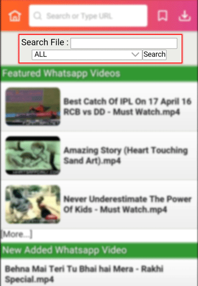 search-WhatsApp-video-InsTube