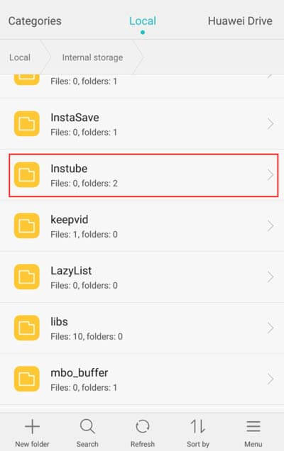 InsTube-Folder